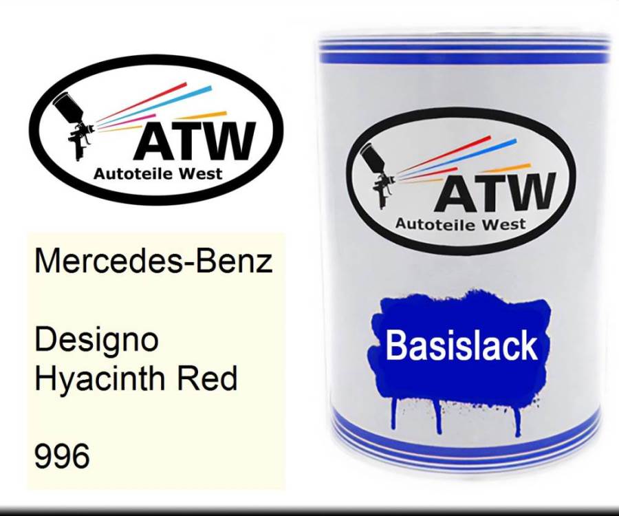 Mercedes-Benz, Designo Hyacinth Red, 996: 500ml Lackdose, von ATW Autoteile West.